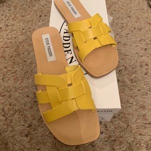Yellow Steve Madden sandals